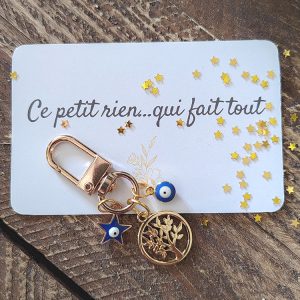 Porte clé Arbre de Vie et Nazar protecteur